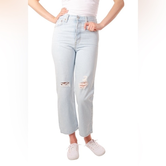Levi's Women's Ribcage Straight Ankle Jeans- High Waisted Straight Jeans-Size 26 - Picture 1 of 13